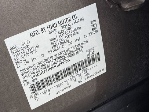 Used 2021 Ford Explorer Limited w/ Equipment Group 301A RWD image 38
