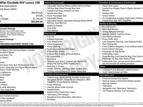 Used 2017 Cadillac Escalade ESV Luxury AWD/4WD image 2