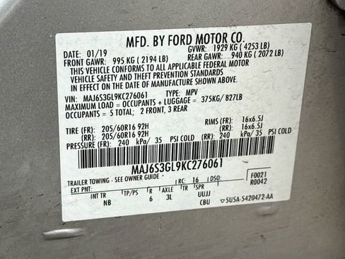 Used 2019 Ford EcoSport SE w/ SE Convenience Package AWD/4WD image 18