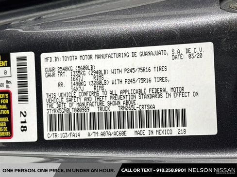 Used 2020 Toyota Tacoma SR RWD image 29