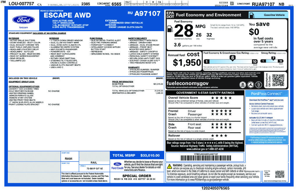 Used 2024 Ford Escape Active AWD/4WD image 31
