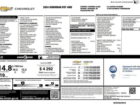 Used 2024 Chevrolet Suburban RST w/ Luxury Package AWD/4WD image 6