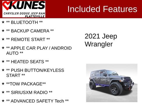 Used 2021 Jeep Wrangler Unlimited Sport image 2