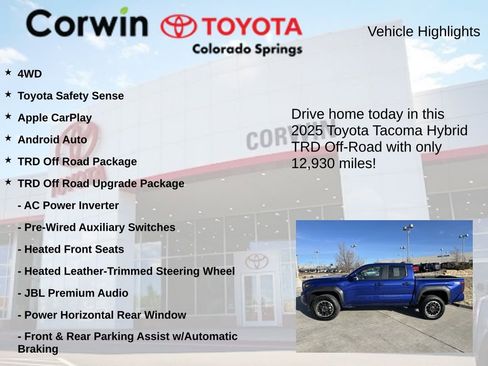 Used 2025 Toyota Tacoma TRD Off-Road w/ TRD Off Road Upgrade Package image 6