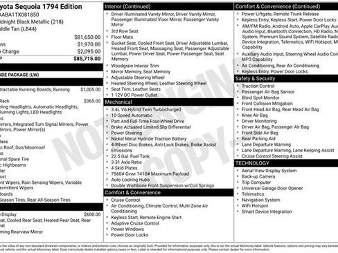 New 2026 Toyota Sequoia 1794 Edition image 35