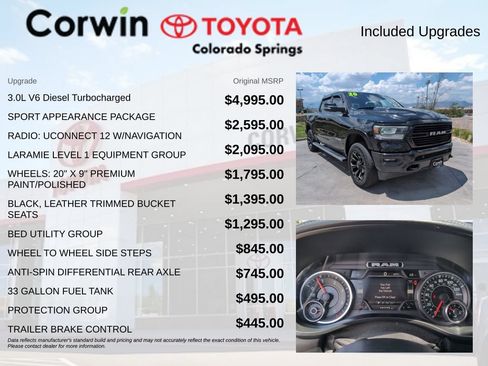 Used 2020 RAM 1500 Laramie w/ Sport Appearance Package AWD/4WD image 4