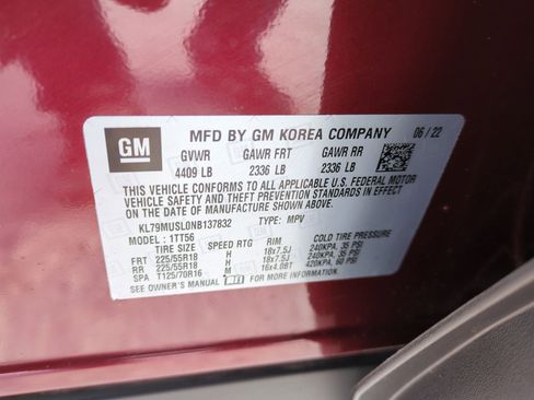 Certified 2022 Chevrolet TrailBlazer RS w/ Sun and Liftgate Package image 34