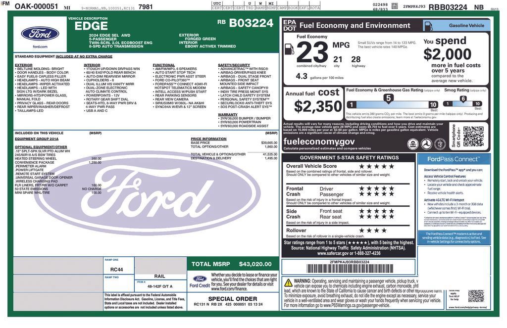 Used 2024 Ford Edge SEL w/ Convenience Package AWD/4WD image 5