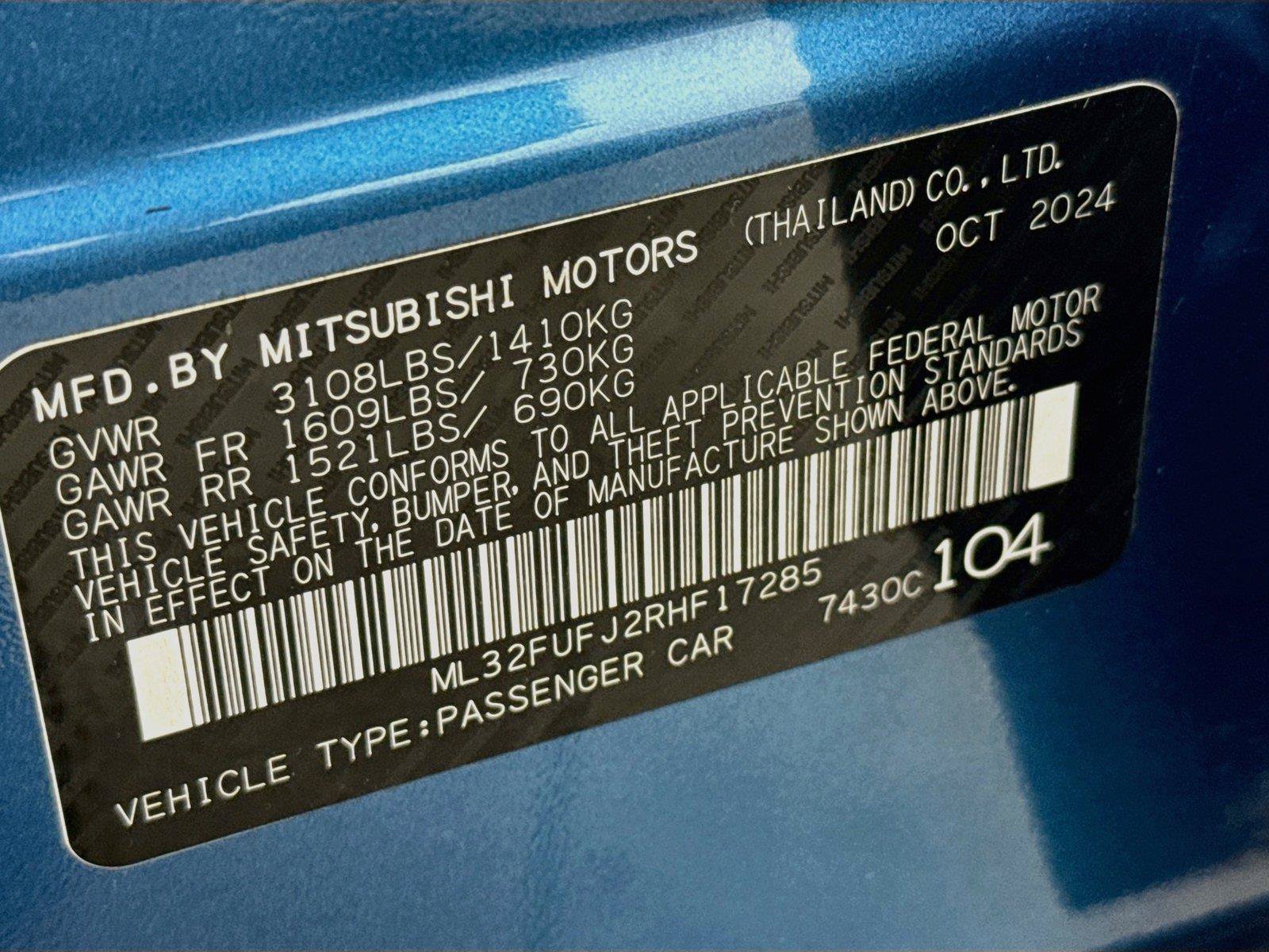 Used 2024 Mitsubishi Mirage G4 LE FWD image 32
