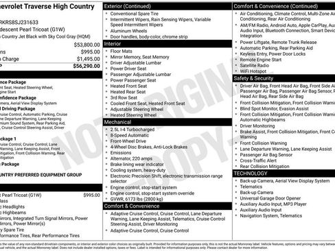 New 2025 Chevrolet Traverse High Country FWD image 3