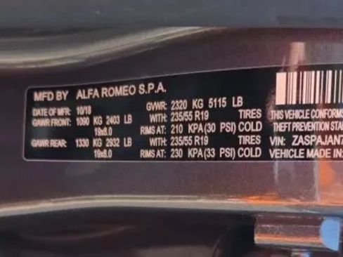 Used 2019 Alfa Romeo Stelvio Sport w/ Quick Order Package 22K Sport RWD image 55
