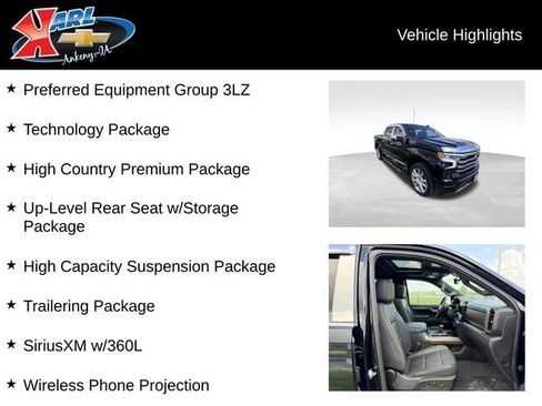 Used 2023 Chevrolet Silverado 1500 High Country w/ High Country Premium Package AWD/4WD image 2