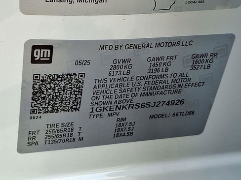 New 2025 GMC Acadia Elevation w/ LPO, Floor Liner Package FWD image 11