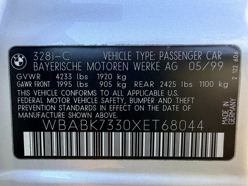 Used 1999 BMW 328i Convertible RWD image 27