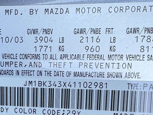 Used 2004 MAZDA MAZDA3 s FWD image 14