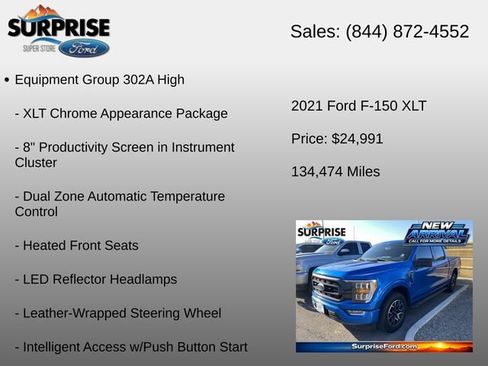 Used 2021 Ford F150 XLT w/ Equipment Group 302A High RWD image 12