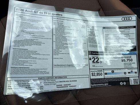 New 2026 Audi Q7 2.0T Premium Plus AWD/4WD image 36