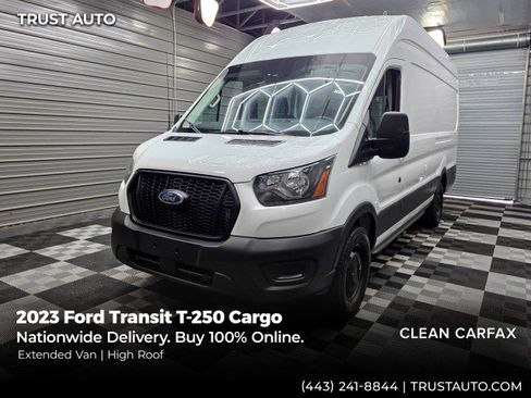 Used 2023 Ford Transit 250 148 High Roof Extended w/ Load Area Protection Package RWD image 1