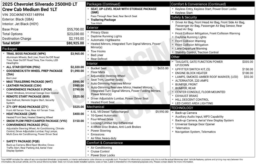 Used 2025 Chevrolet Silverado 2500 LT w/ Trail Boss Package AWD/4WD image 3