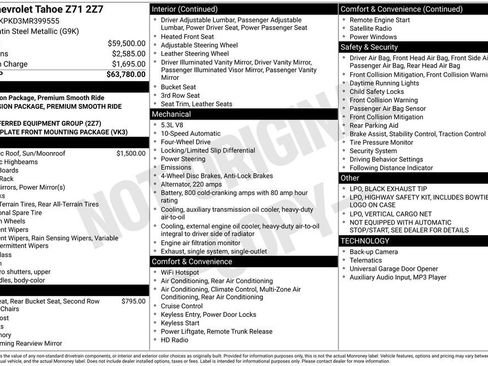 Used 2021 Chevrolet Tahoe Z71 AWD/4WD image 42