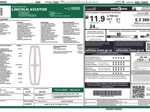 Certified 2022 Lincoln Aviator Reserve w/ Equipment Group 201A image 2