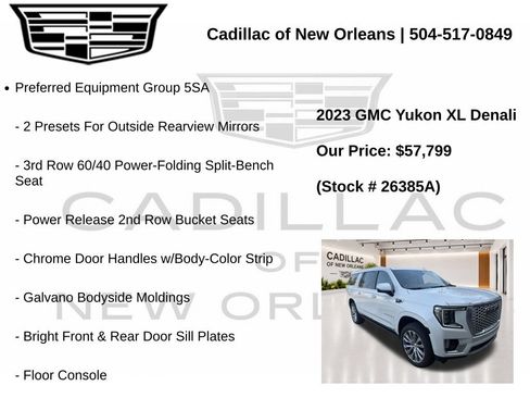 Used 2023 GMC Yukon XL Denali w/ Denali Reserve Package RWD image 7