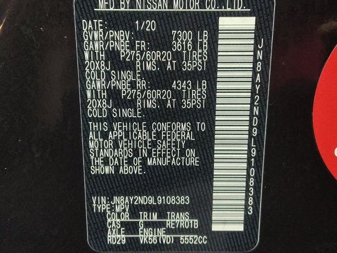 Used 2020 Nissan Armada SL w/ Premium Package image 33