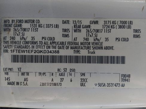 Used 2016 Ford F150 XL w/ XL Power Equipment Group AWD/4WD image 33