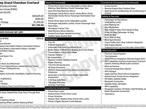 Used 2020 Jeep Grand Cherokee Overland AWD/4WD image 37