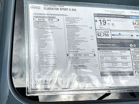 New 2025 Jeep Gladiator Sport image 37