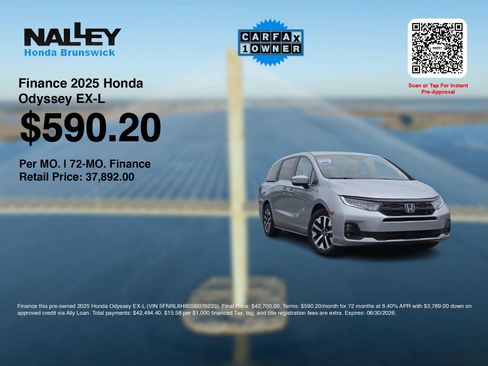Used 2025 Honda Odyssey EX-L image 3