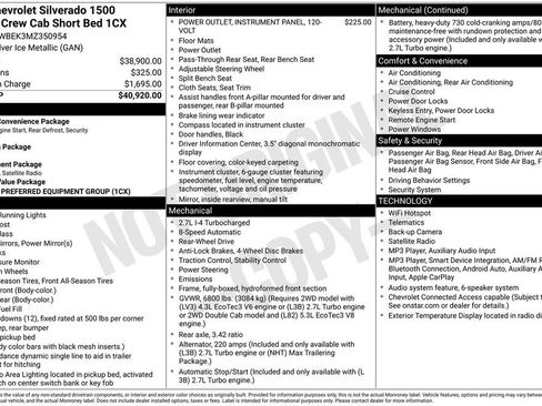 Used 2021 Chevrolet Silverado 1500 Custom RWD image 6
