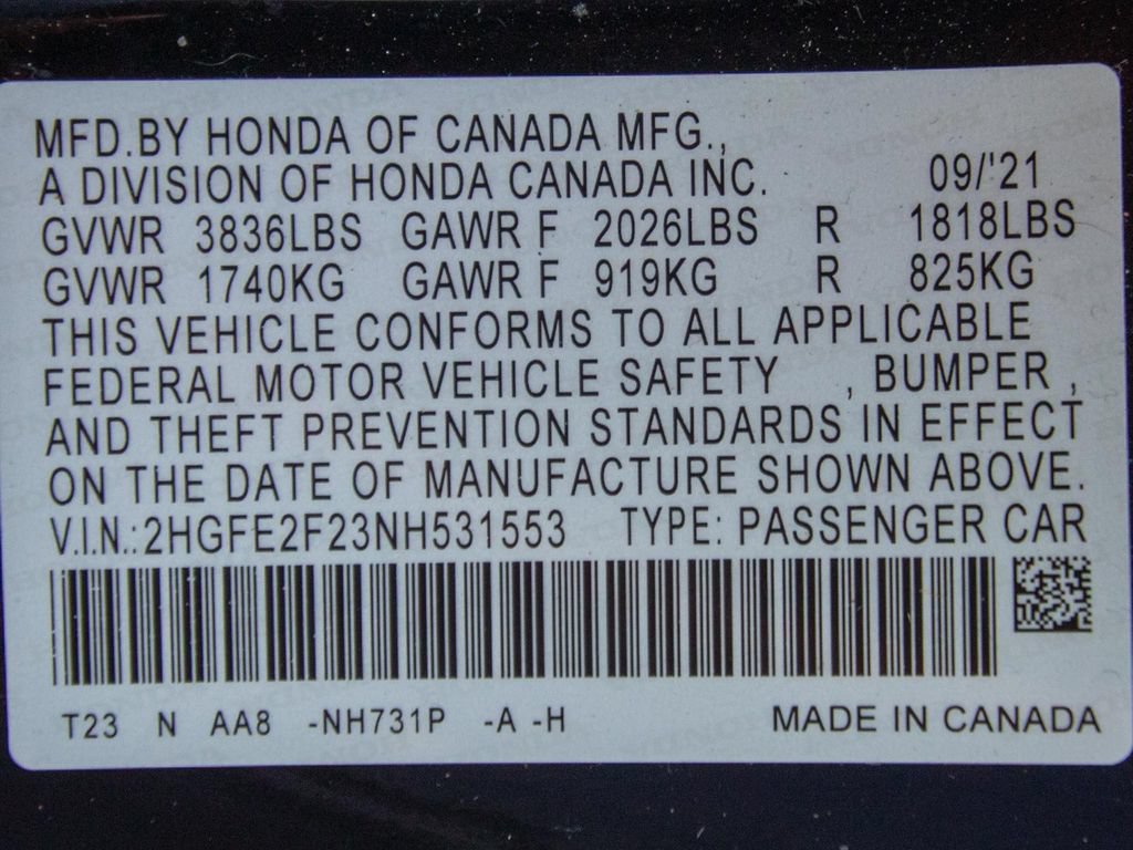 Used 2022 Honda Civic LX image 27