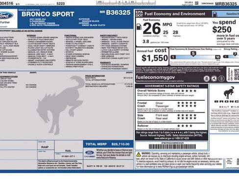 Used 2021 Ford Bronco Sport AWD/4WD image 31
