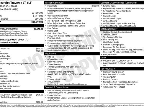 Used 2016 Chevrolet Traverse LT w/ Traveler's Package image 4