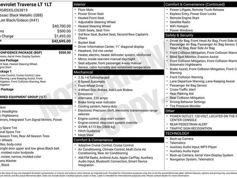 New 2025 Chevrolet Traverse LT w/ Driver Confidence Package FWD image 3