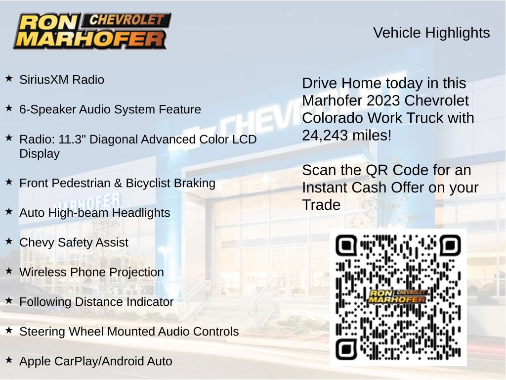 Used 2023 Chevrolet Colorado W/T w/ LPO, Pro Essentials Package AWD/4WD image 14
