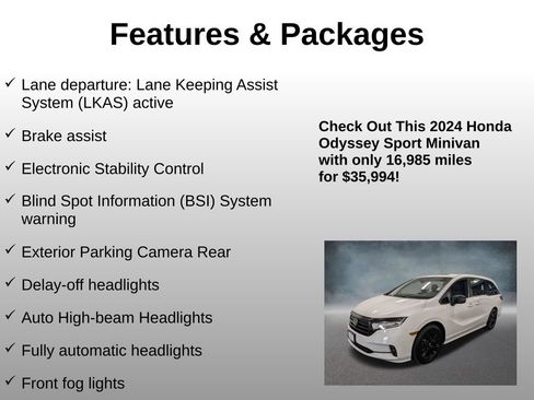 Certified 2024 Honda Odyssey Sport image 20