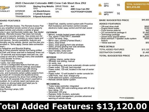 Used 2023 Chevrolet Colorado ZR2 w/ Desert Boss Special Edition image 3