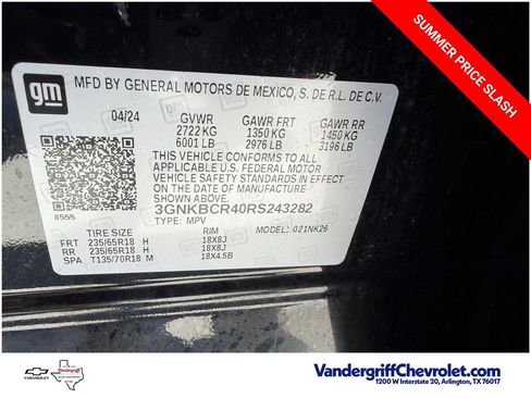 Certified 2024 Chevrolet Blazer LT w/ Convenience Package FWD image 30