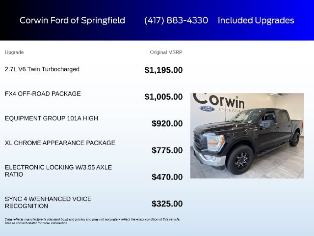 Certified 2021 Ford F150 XL w/ FX4 Off-Road Package AWD/4WD image 6