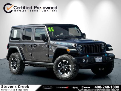 Certified 2025 Jeep Wrangler Unlimited Rubicon 4xe w/ Convenience Group AWD/4WD image 1