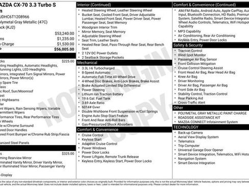 New 2026 MAZDA CX-70 3.3 Turbo S w/ Premium Package AWD/4WD image 9