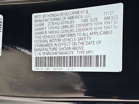 Used 2022 Honda Odyssey Touring image 43