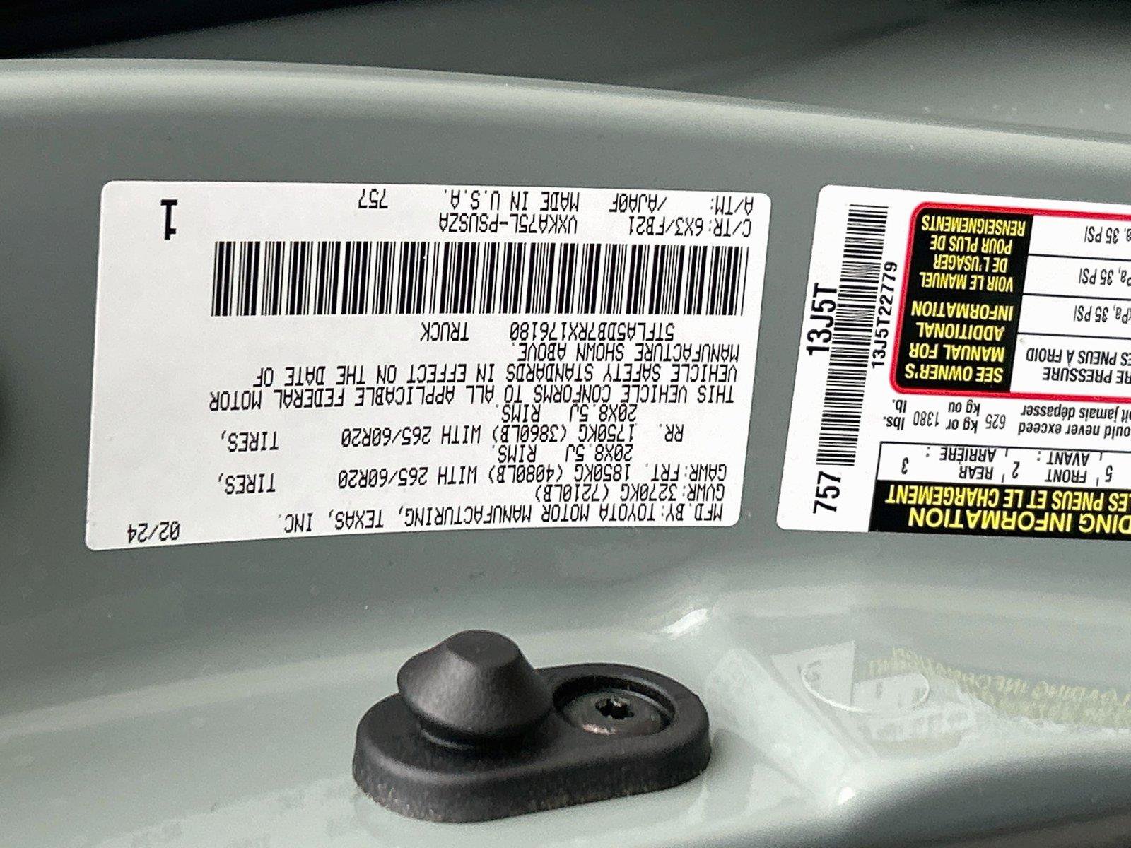 Used 2024 Toyota Tundra SR5 w/ SR5 Convenience Package AWD/4WD image 38