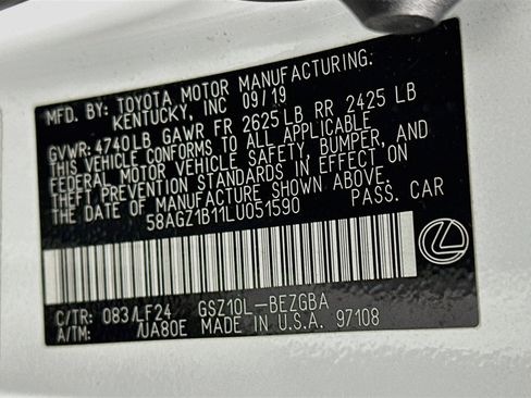Used 2020 Lexus ES 350 F Sport w/ Accessory Package 2 FWD image 12