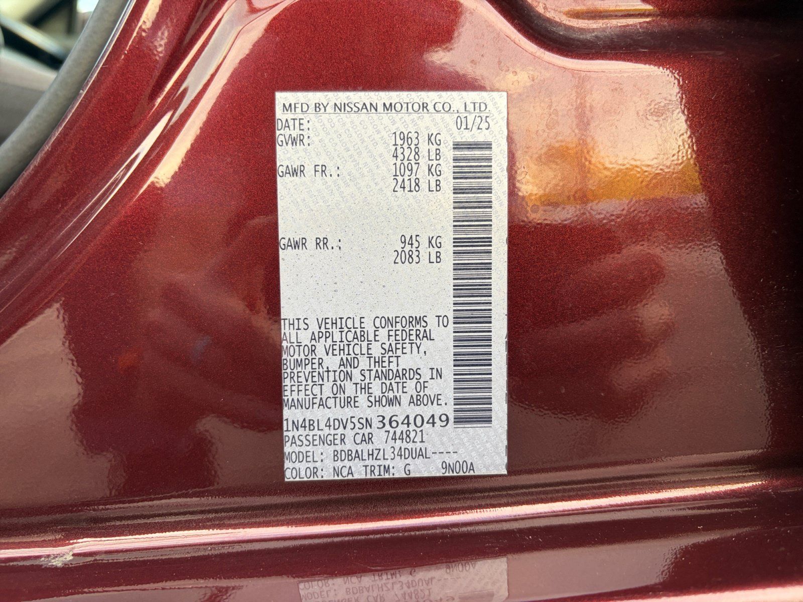 Used 2025 Nissan Altima 2.5 SV w/ SV Special Edition Package FWD image 25