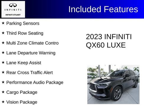 Used 2023 INFINITI QX60 Luxe w/ Vision Package FWD image 3