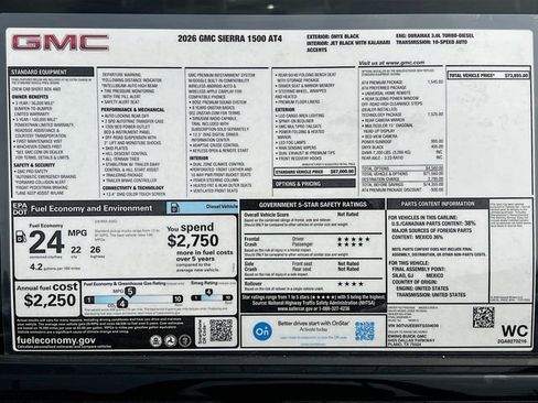 New 2026 GMC Sierra 1500 AT4 w/ AT4 Premium Package AWD/4WD image 21