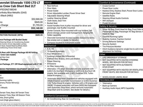 Used 2022 Chevrolet Silverado 1500 LT Trail Boss w/ Bed Protection Package AWD/4WD image 14